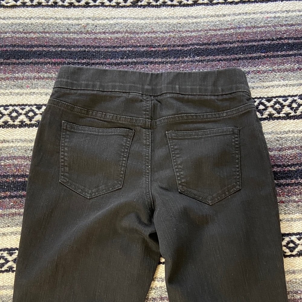Chico's Sz 0 Platinum Denim Black Skinny Jegging Stretch Jeans Regular Rise - Picture 7 of 10
